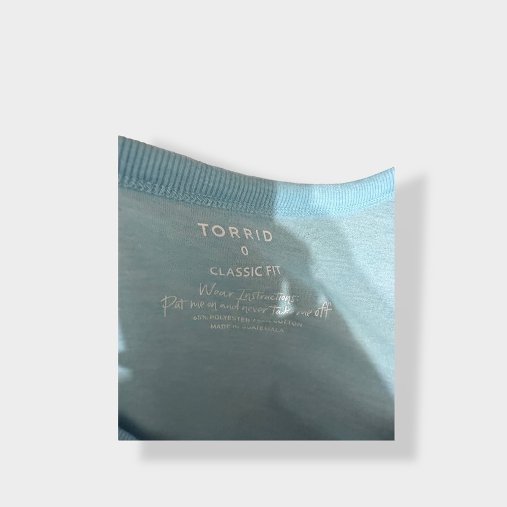 🆕 NWT Women’s 0 Torrid Sky Blue Signature Girlfriend V Neck Tank Top 0 L 12 - Picture 3 of 8